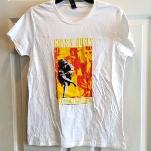 Anvil White Tee with Yellow and Black Graphic